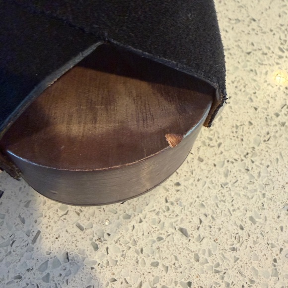 Ganni Suede studded wood platforms - Picture 8 of 8